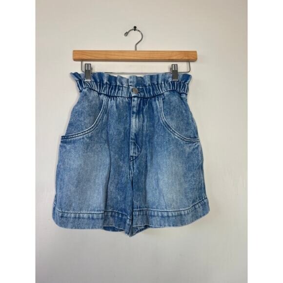 NEW Marant Etoile Titea Waist Elastic Denim Short Women's Blue Size: XS - Picture 2 of 8